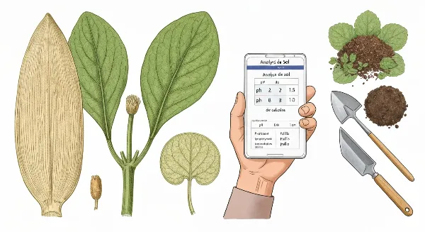 Jardinier analysant le sol et appliquant du compost pour prévenir la chlorose