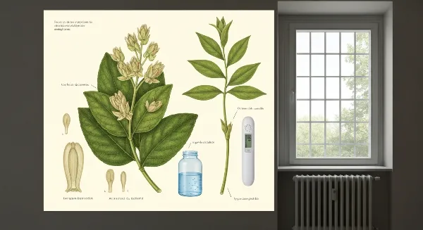 Plante d'intérieur bien placée, loin des sources de chaleur et de froid, pour éviter le choc thermique