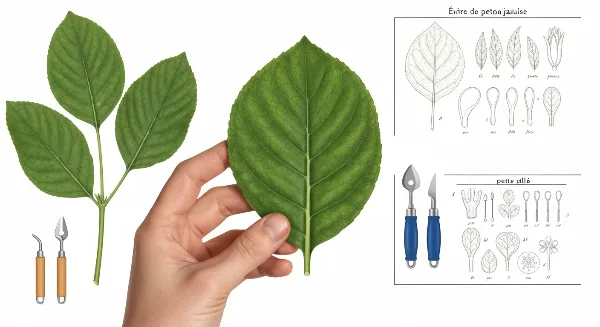 Diagnostic des feuilles jaunes sur une plante d'intérieur avec des outils de jardinage
