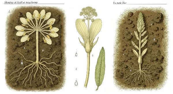 Terreau de plante d'intérieur trop humide et saturé d'eau, favorisant les moucherons