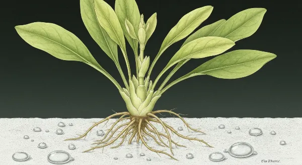 Moisissure blanche sur le terreau d'une plante d'intérieur, signe d'humidité excessive